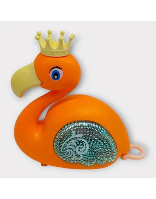 Omarı Renkli Kurmalı Işıklı Flamingo Dekorasyonu