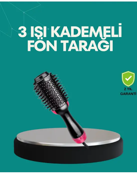 Kurutmalı Saç Şekillendirici Fönlü Fırça 1200 Watt Güç