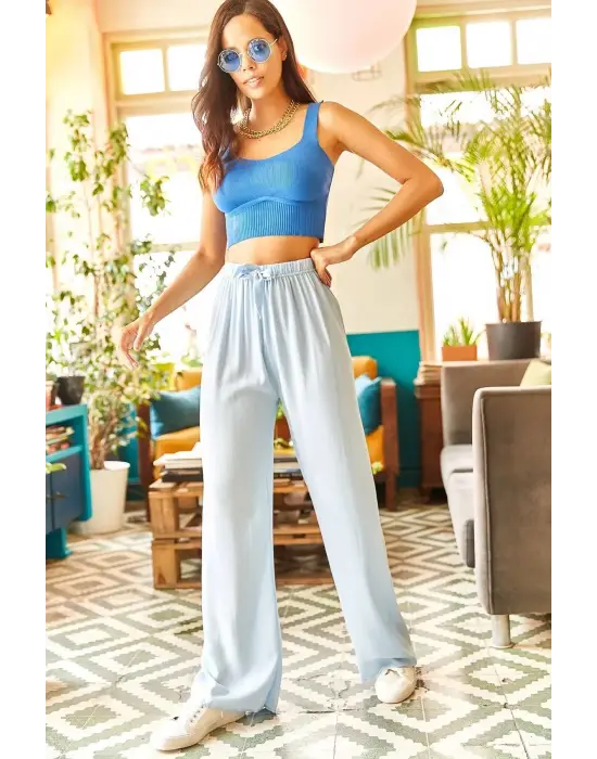 Modern Dokuma Viscon Palazzo Pantolon