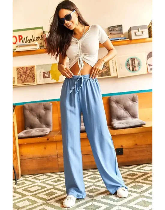 Trend Dokuma Viscon Palazzo Pantolon