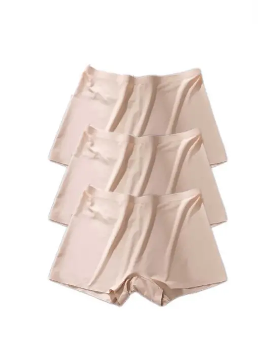 Omarı Dikişsiz Görünmez Mini Şort Boxer Seti