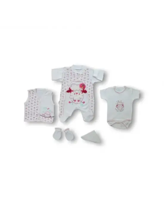 Zarif Nakışlı 5li Zıbın Takımı