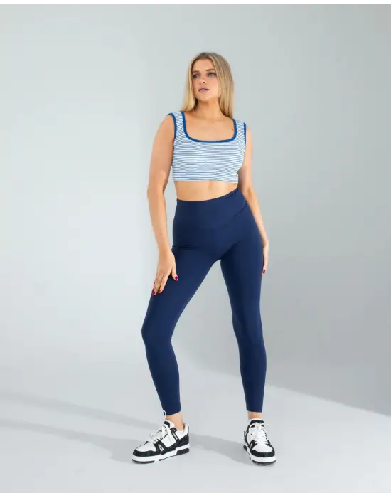 Modern Lacivert Tayt