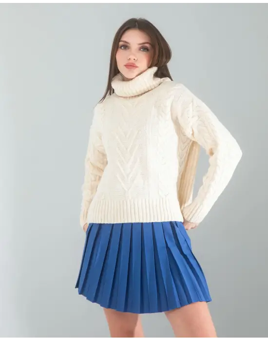 Modern Lacivert Etek