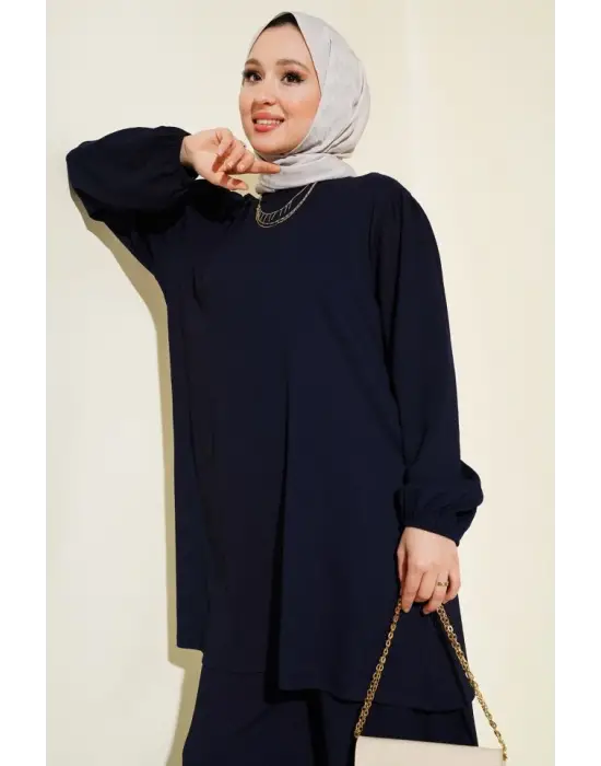 Lacivert Tunik Pantolon Alt Üst Takım 6663