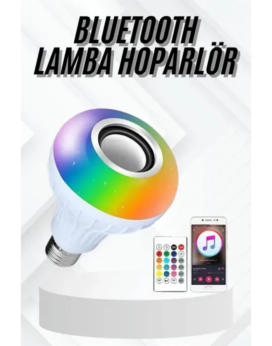 Lamba Hoparlör Ampül Görünümlü Renk Değiştirebilen Android Ve İos Uyumlu