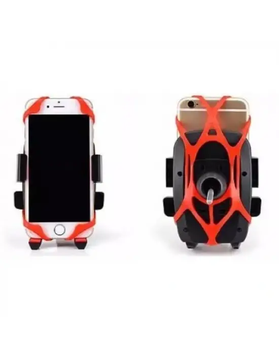 Lastik Destekli Standlı Bisiklet Telefon Tutucu