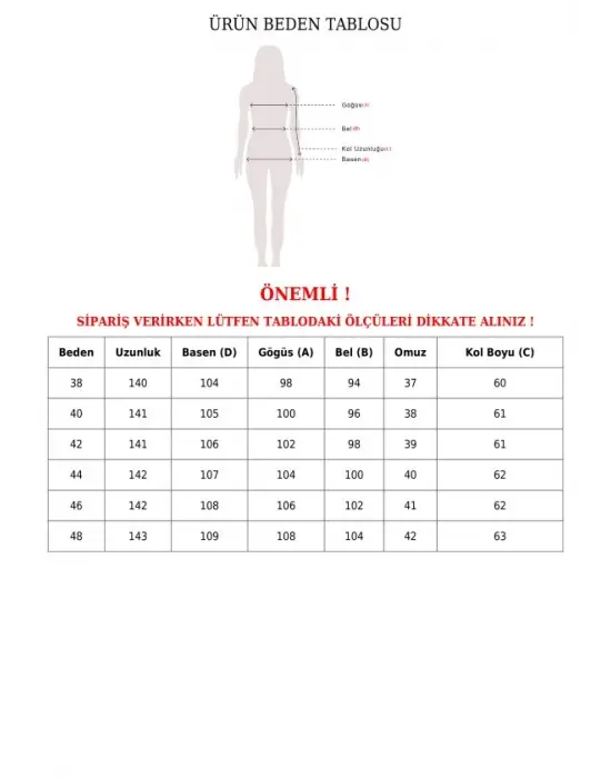 Lastik Kemerli Düğmeli Uzun Kot Elbise  -Laci