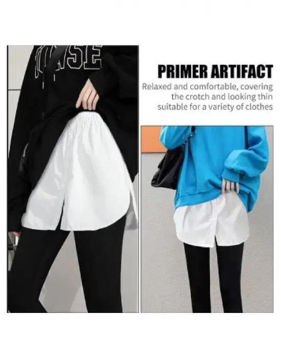 Omarı Düğmeli Kurtarıcı Gömlek Altı Eteklik - Beyaz