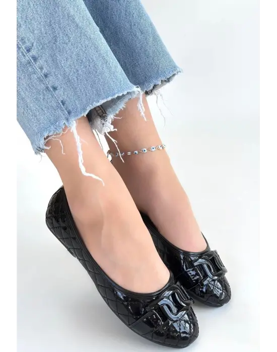 Lawy Siyah Rugan Babet Ayakkabı