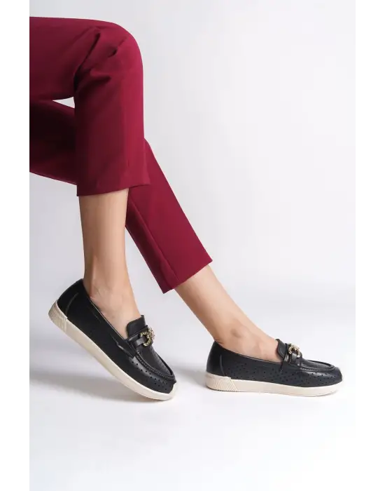 Modern Kalp Desenli Bayan Babet