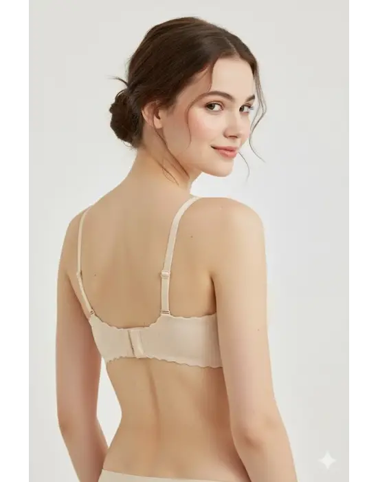 Lazer Kesim Dolgulu Telsiz  İz Yapmaz Sütyen Ten