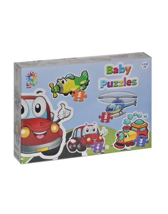 Omarı Taşıtlar İçeren Eğlenceli Bebek Puzzle Seti