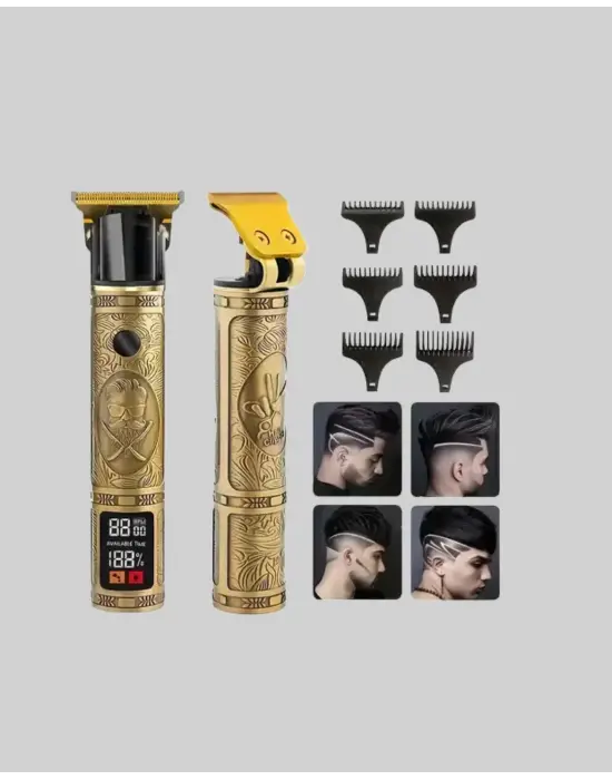 Lcd Ekranlı Şarjlı Tıraş Makinesi Erkek Saç Sakal Kesme