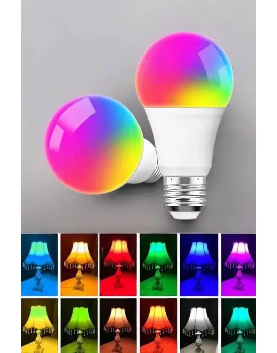 Led Ampul Enerji Dostu Rgb Işıklı 100w Led Işık