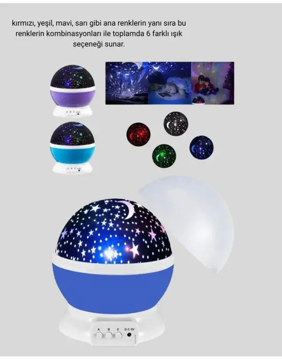 Led Gece Lambası 6 Renk Seçenekli Yumuşak Işıklı Uyku Yardımcı Lamba