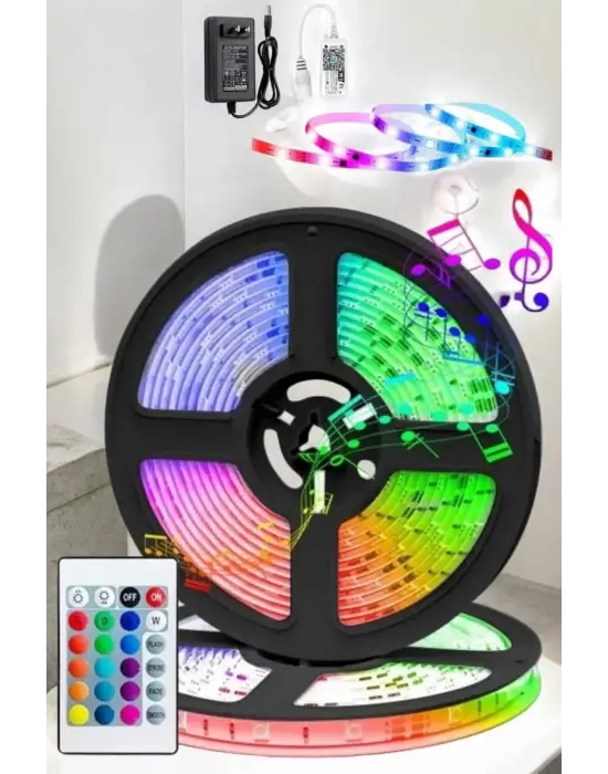 Led Işık 5 Metre Şerit Led Rgb Işıklı