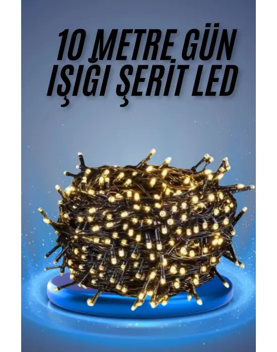 Led Işık Ağaç Süsleme Ampüllü Dekoratif Aydınlatma 10 Metre Gün Işığı