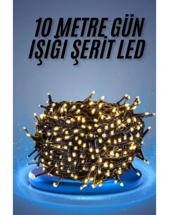 Led Işık Ağaç Süsleme Ampüllü Dekoratif Aydınlatma 10 Metre Gün Işığı