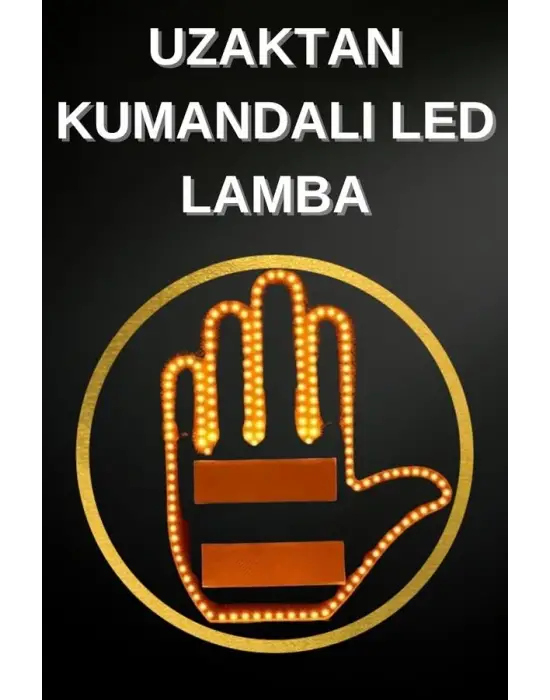 Led Işık El İşareti Araç Camı İçin Uzaktan Kumandalı