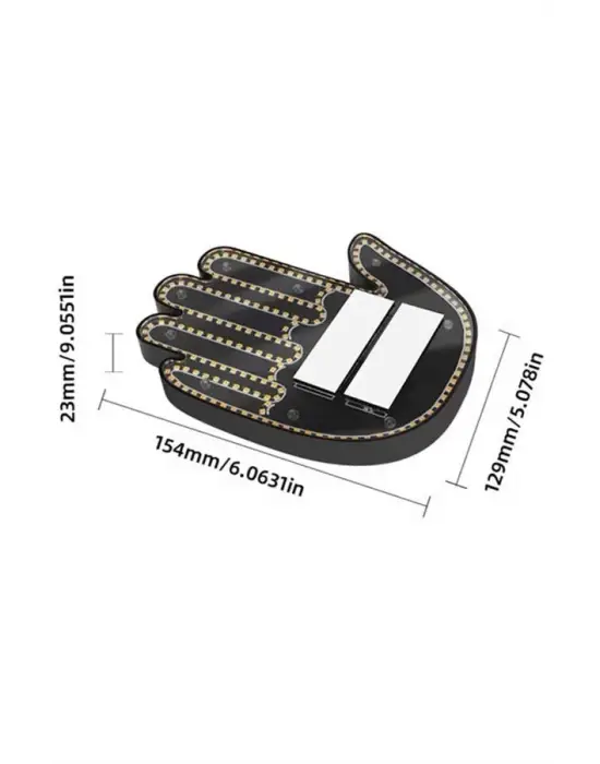 Led Işık El İşareti Araç Camı İçin Uzaktan Kumandalı