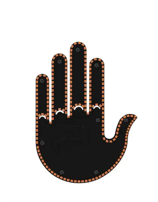 Led Işık El İşareti Araç Camı İçin Uzaktan Kumandalı