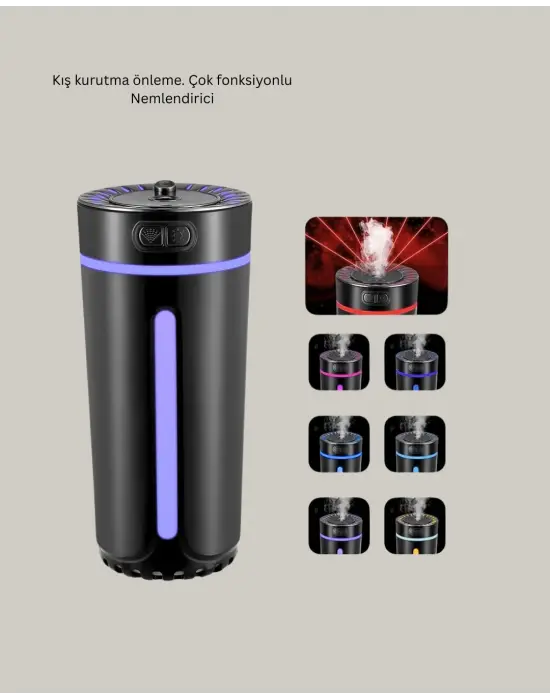 Led Işıklı Aromaterapi Hava Nemlendirici Ultrasonik Sessiz Nem Ayarı