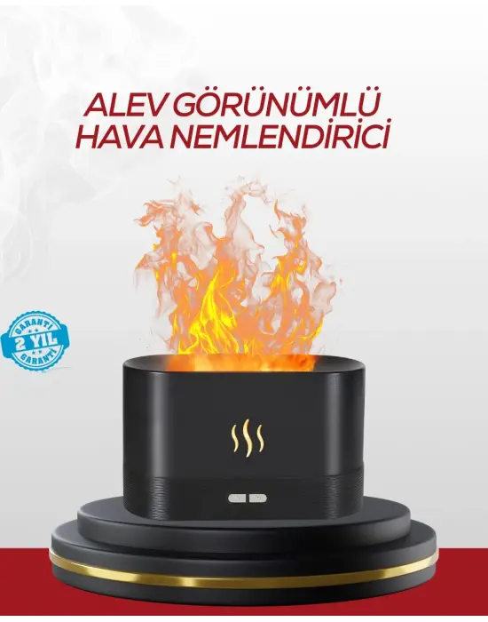 Led Işıklı Buhar Makinesi Alev Efektli Kumandalı Oda Nemlendirici