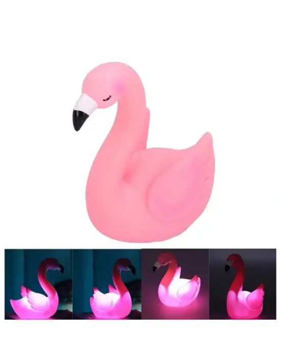 Led Işıklı Flamingo Masa Lambası