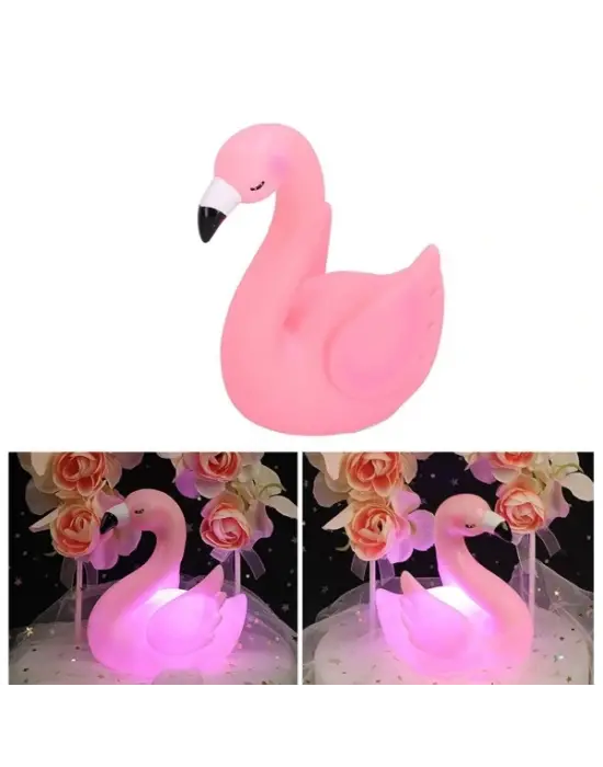 Led Işıklı Flamingo Masa Lambası