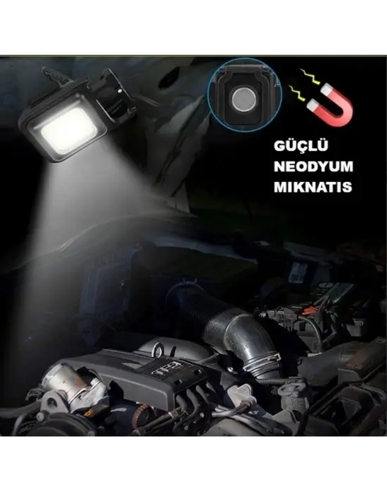 Led Işıklı Flash Özellikli 4 Modlu  Anahtarlık El Feneri