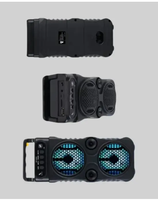 Led Işıklı Kablosuz Hoparlör – Bluetooth, Fm Radyolu, Taşınabilir Şarjlı