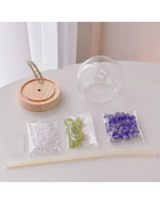 Led Işıklı Kendin Yap Lale Cam Küre