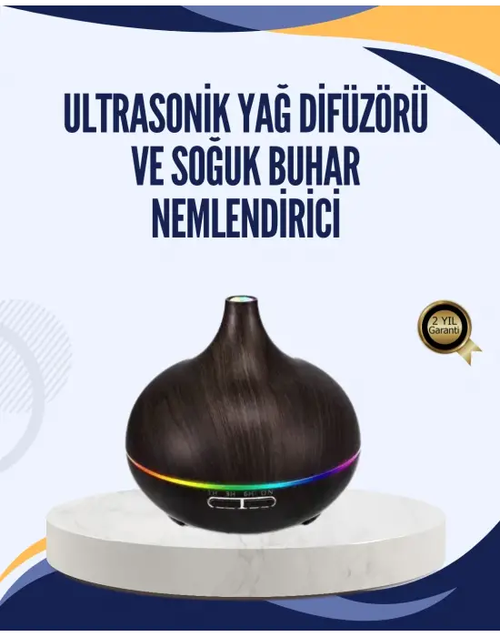 Led Işıklı Sessiz Çalışan Soğuk Buhar Nemlendirici