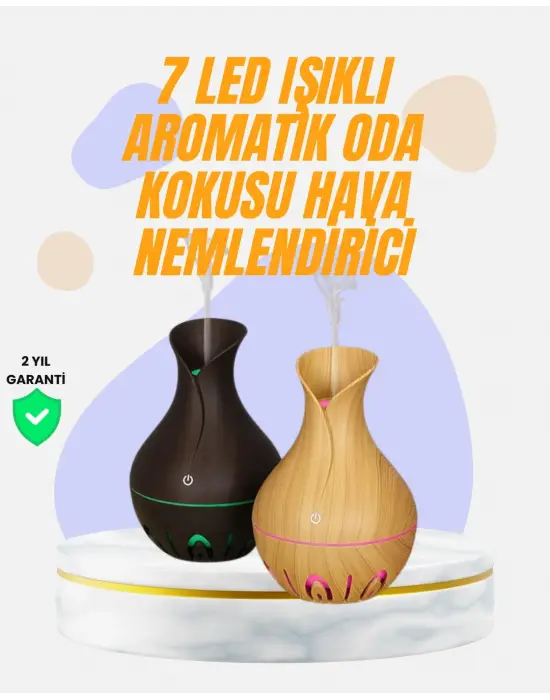 Led Işıklı Ultrasonik Oda Nemlendirici Ve Uçucu Yağ Difüzörü