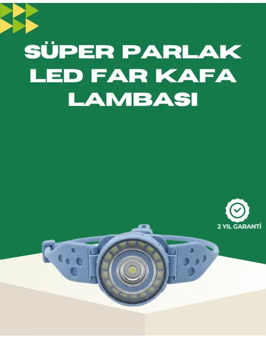 Led Kafa Lambası Kamp Yürüyüş Ve Gece Kullanımı İçin