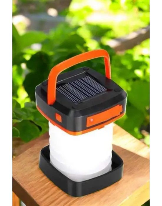 Led Lamba Kamp Lambası Hafif Taşınabilir Şarj Süreli Akordeon El Fenerli