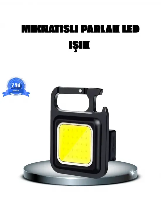 Led Mini Anahtarlık Fener – 1000 Lümen Güçlü Işık Ve Usb Type-c Şarjlı