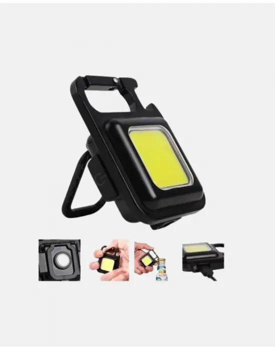Led Mini Anahtarlık Fener – 1000 Lümen Güçlü Işık Ve Usb Type-c Şarjlı