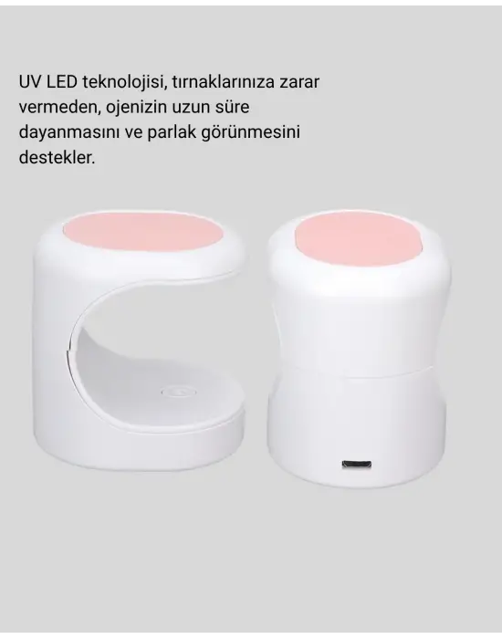 Led Mini Oje Kurutucu Taşınabilir Hızlı Kuruma Cihazı 3 Led Işıklı