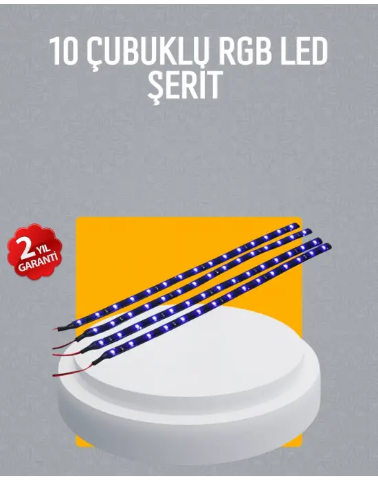 Led Yağmur Işığı Seti 10 Adet Meteor Çubuk Aydınlatma