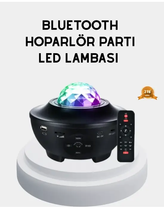 Led Yıldızlı Projektör Galaxy Modlu Renk Ve Parlaklık Ayarlı Gece Lambası