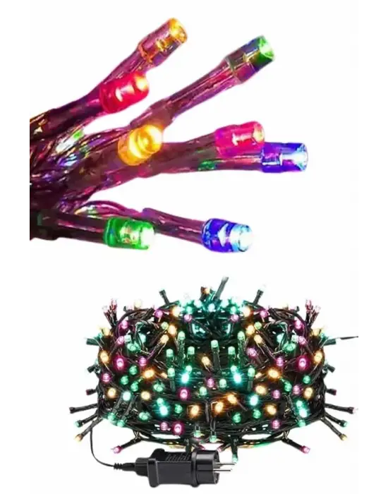 Ledli Fişli Led Dekor Lambası 5m Rgb Yılbaşı Ağacı Işığı