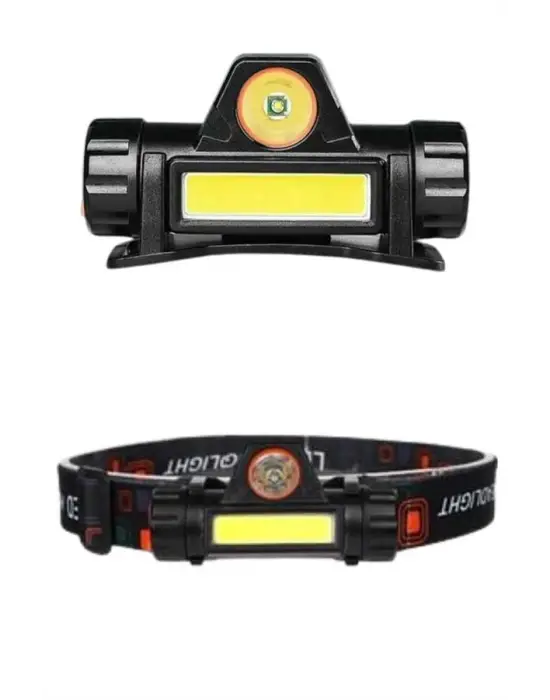 Ledli Şarjlı Kafa Lambası Led Şarjlı Su Geçirmez Kafa Feneri