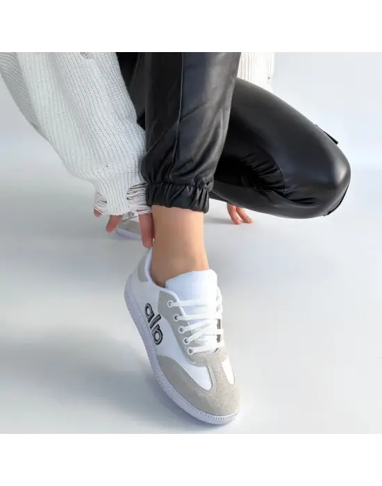 Lendo Beyaz Cilt Bağcıklı Spor Ayakkabı