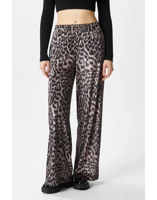 Trend Leopar Desen Pantolon