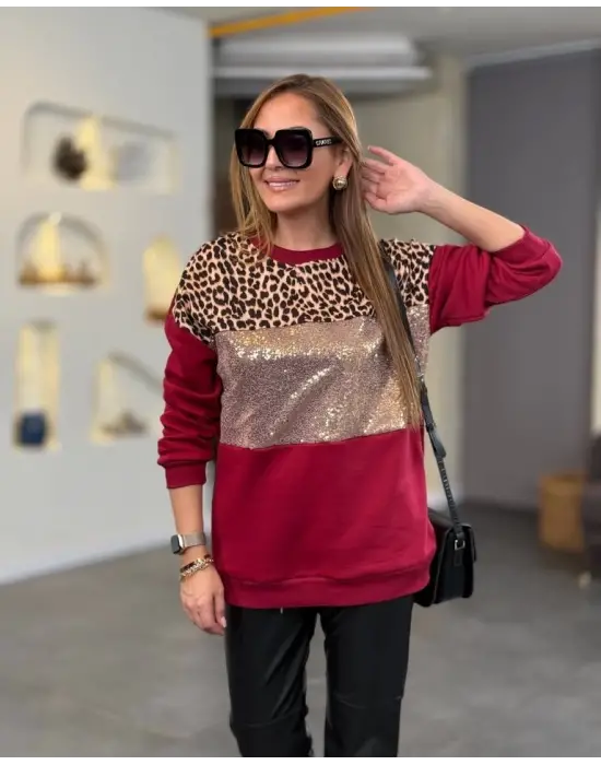 Omarı Desenli Kadın İnce Kumaş Bluz