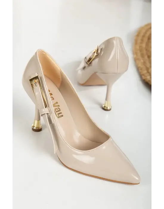 Şık Rugan Topuklu Ayakkabı