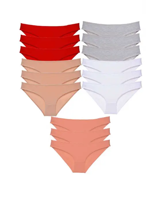 Omarı Ultra İnce ve Konforlu Kadın Slip Külot Seti
