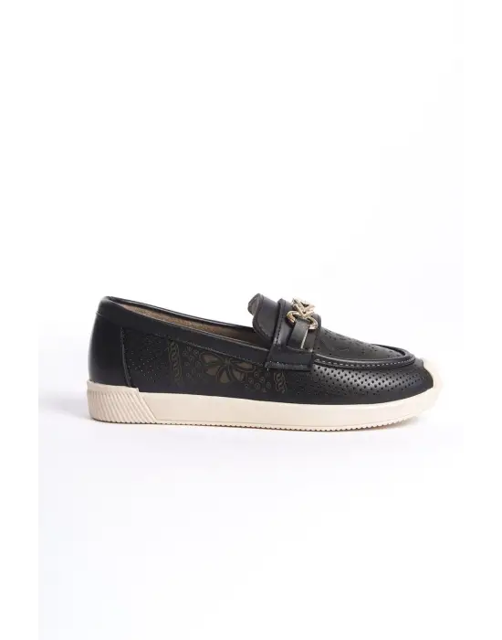 Çiçek Desenli Bayan Babet Ayakkabı